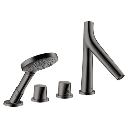 Axor Starck Organic Смеситель для ванны, термостатический, цвет: полированный черный хром