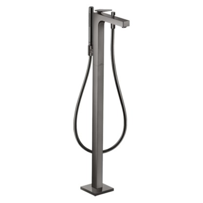 Axor Citterio Смеситель для ванны, напольный, с ручным душем, текстура, цвет: полированный черный хром