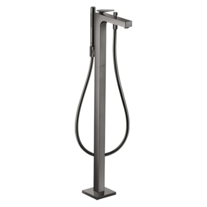 Axor Citterio Смеситель для ванны, напольный, с ручным душем, текстура, цвет: полированный черный хром