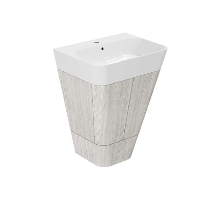 Azzurra Build Тумба напольная 59х47х85см, с 1 ящиком, с раковиной, цвет: Olmo bianco