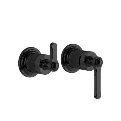 Gessi Venti20 Смеситель встраиваемый, однорычажный, с переключателем на 2 положения, внешняя часть, цвет: черный матовый