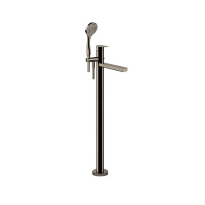 Gessi Emporio Via manzoni Смесителя для ванны, напольный, с душевой лейкой, цвет: Finox Brushed Nickel