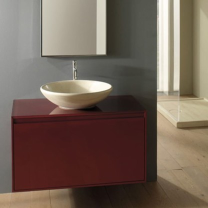 Globo Le Pietre Раковина 50х50 см, без отв., накладная, цвет: травертин