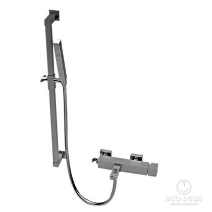 Stella Bamboo Quadro Смеситель для ванны 3267/302-6 со штангой и ручным душем, цвет: хром