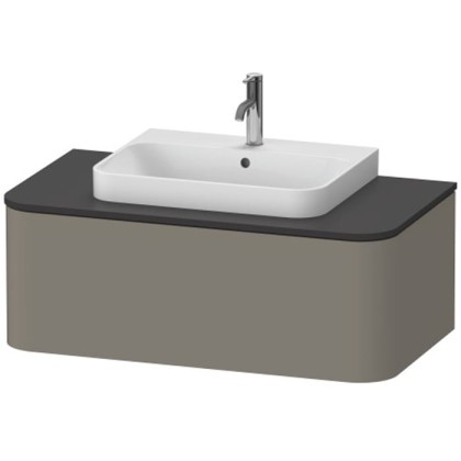 Duravit Happy D.2 Plus Тумба подвесная 100x48х35.4см, с раковиной и 1 ящиком, цвет: stone grey satin matt