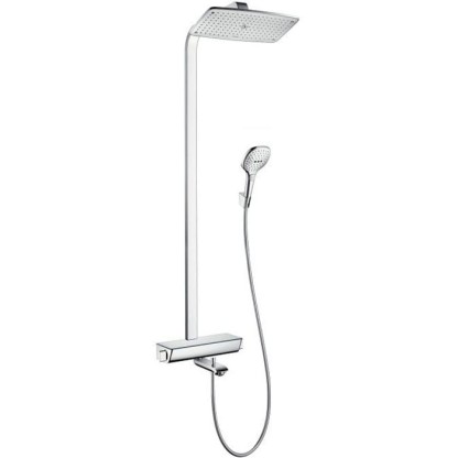 Hansgrohe Raindance Select Showerpipe 360 Душевой гарнитур, в набор входят: термостат с запорным и переключающим вентилем, переключатель для ручного душа, верхний душ Raindance E AIR 1jet 360x190 мм, ручной душ Raindance Select 150 3jet, душевой шланг