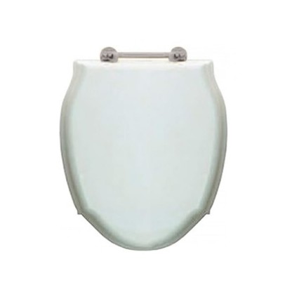 Devon&Devon Westminster Сиденье для унитаза из мдф, микролифт, цвет: белый лакированный/никель блестящий