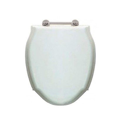 Devon&Devon Westminster Сиденье для унитаза из мдф, микролифт, цвет: белый лакированный/никель блестящий