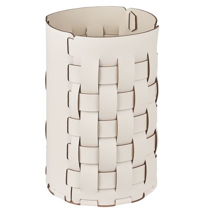 ADJ Корзина для мусора Bottega, D22xH35 см., цвет: белый/панна котта
