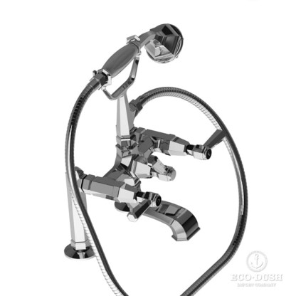 Stella Eccelsa Leve Смеситель на борт ванны на 2 отверстия 3274RG306 с ручным душем, цвет: хром