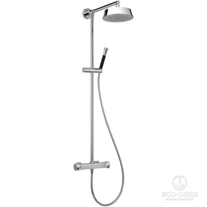 CISAL Cherie Настенная душевая система:термостатический смеситель для душа,верхний душ,ручной душ с держателем и шлангом, цвет: хром