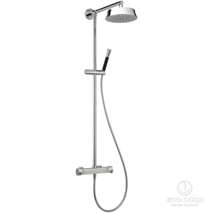CISAL Cherie Настенная душевая система:термостатический смеситель для душа,верхний душ,ручной душ с держателем и шлангом, цвет: хром