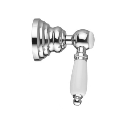 Gattoni Vivaldi Lever Вентиль для душа встраиваемый, с белой ручкой, цвет: хром