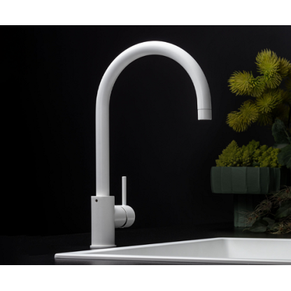 Белая вытяжка Смеситель ISEO ROUND WHITE