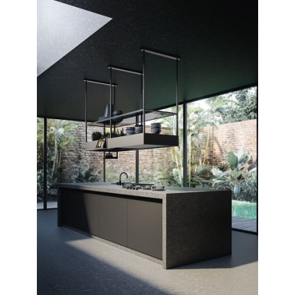 Островная вытяжка FALMEC SPAZIO IS.180 NERO 1800 мм Цвет - матовая чёрная