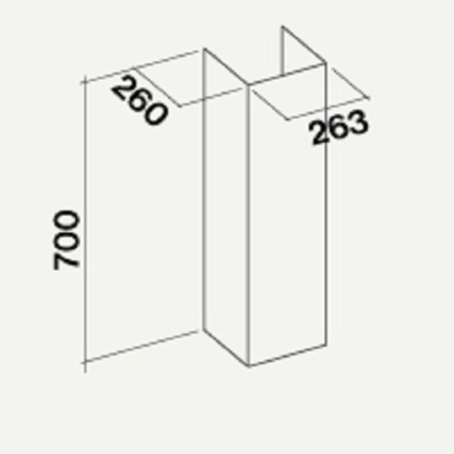 Удлинитель воздуховода для Atlas/Blade/Lumen/Onda/Plane H=700 мм