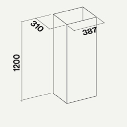 Удлинитель воздуховода H120 для вытяжек ISOLA с системой NRS