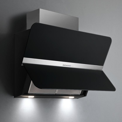 Настенная вытяжка FALMEC FLIPPER 85 NRS P.E. VETRO NERO 850 мм "Тихая вытяжка"