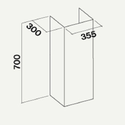 Удлинитель воздуховода для Lumina NRS/Plane NRS/Horizon NRS/ Aria NRS H=700 мм