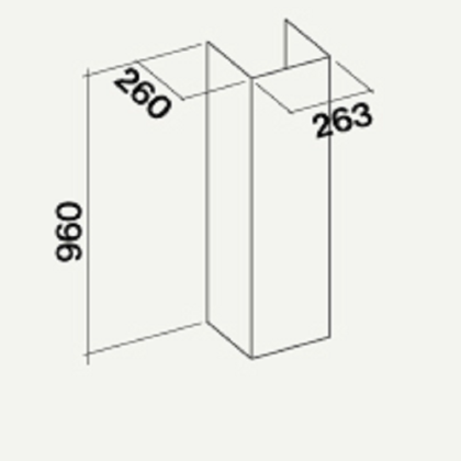 Удлинитель воздуховода для Atlas/Blade/Lumen/Onda/Plane H=960 мм