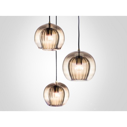 Подвесные светильники Marc Wood Studio PLEATED CRYSTAL CLUSTER 3 SMOKE