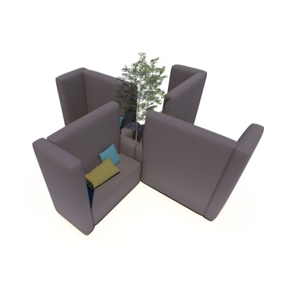 Садовый диван IKONO CROSS 4 BENCH