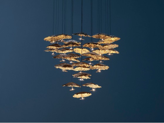Подвесные светильники Catellani & Smith GOLD MOON CHANDELIER