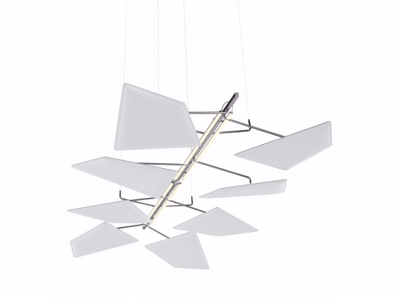 Самонесущие звукоизолирующие подвесные потолки Caimi Brevetti FLAP LUX