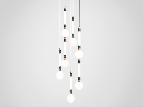 Подвесные светильники Marc Wood Studio GREENSTONE CLUSTER 5