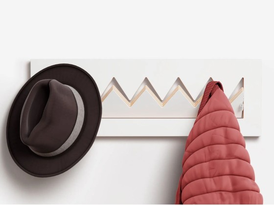 Вешалка для детей AMBIVALENZ FLPPS CROWNHNG 60x20-1 - WHITE