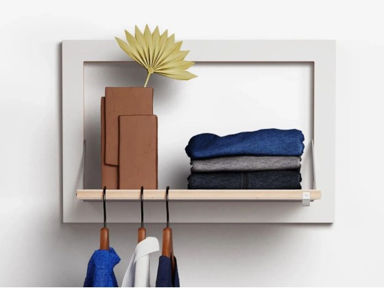 Вешалка AMBIVALENZ FLPPS HNGRAIL 60x40-1 - WHITE