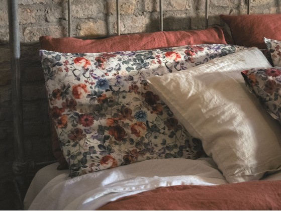 наволочки LA FABBRICA DEL LINO STAMPA BOUQUET