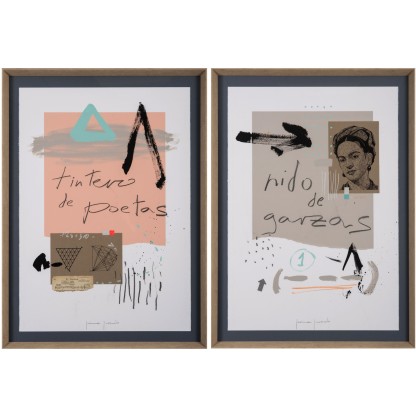 Картина NOVOCUADRO ART COMPANY Tintero de poetas &amp; Nido de garzas