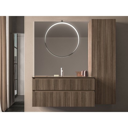 Настенный деревянный модуль под раковину со шкафчиками Cerasa SEGNO