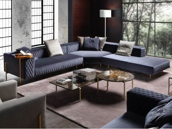 Угловой диван с простежкой Former In Italia BRERA PLUS