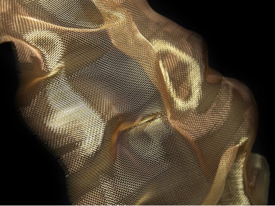 Ткани для стен Tessitura Tele Metalliche Rossi DUNE ORO