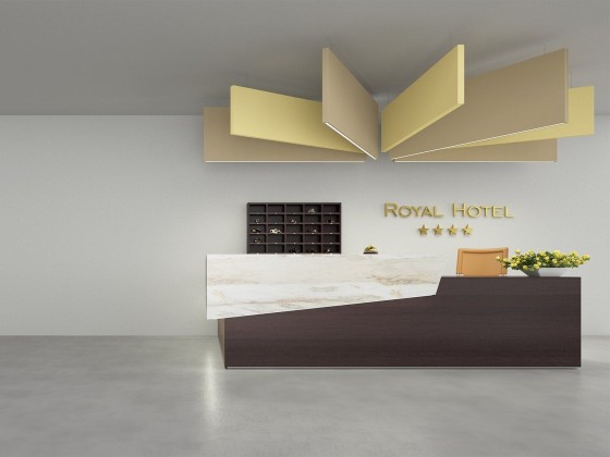 Самонесущие звукоизолирующие подвесные потолки Caruso Acoustic FLAG