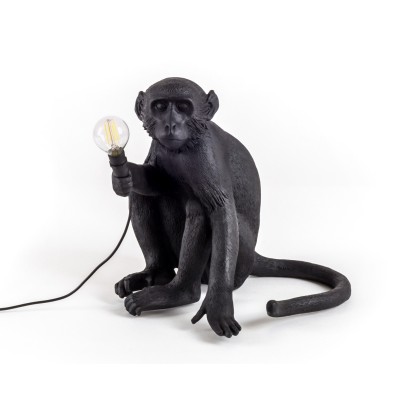 Торшеры уличные Seletti THE MONKEY LAMP BLACK SITTING