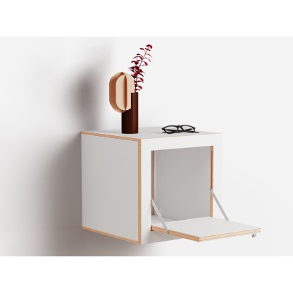 Прикроватные тумбочки AMBIVALENZ FLPPS BOX NIGHTSTAND 40x40x40 - WHITE