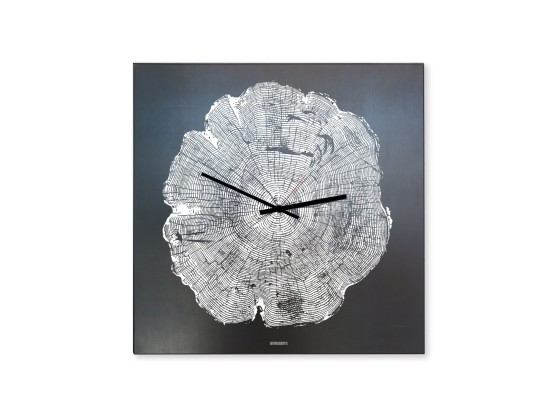 Часы Designobject.it LIFE TREE BLACK STEEL