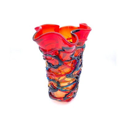 Ваза YourMurano CHROMA FLY RED