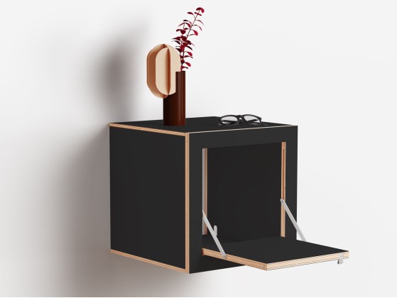 Прикроватные тумбочки AMBIVALENZ FLPPS BOX NIGHTSTAND 40x40x40 - BLACK