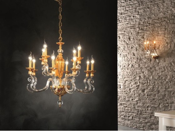 Подвесные светильники Euroluce Lampadari BAROCCO L8+4