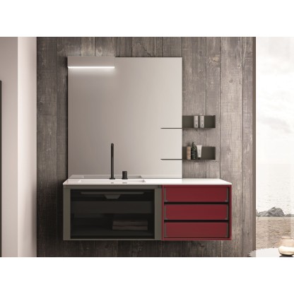 Подвесная тумба по стеклянным ящиком Cerasa SEGNO