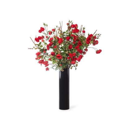 Ваза VGnewtrend CYLINDER RED ROSES BUSH