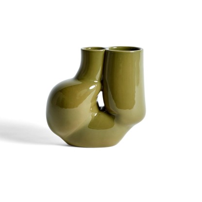 Ваза In Stock HAY - W&amp;S VASE CHUBBY OLIVE GREEN