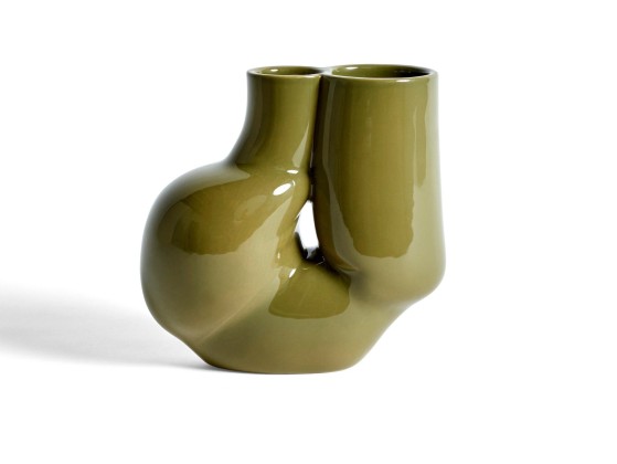 Ваза In Stock HAY - W&amp;S VASE CHUBBY OLIVE GREEN