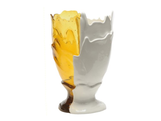 Ваза цвет желтый с белым Corsi Design TWINS C