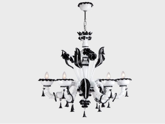 Подвесные светильники Sogni Di Cristallo GIUNONE BLACK &amp; WHITE