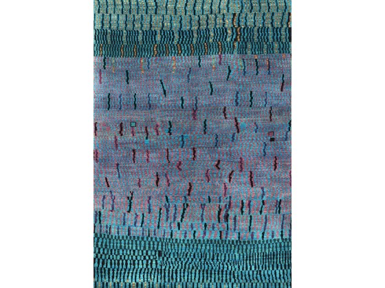 Ковер Zollanvari WATER MEADOW IN BLUE &amp; PURPLE WITH BLACK &amp; SAND HIGHLIGH